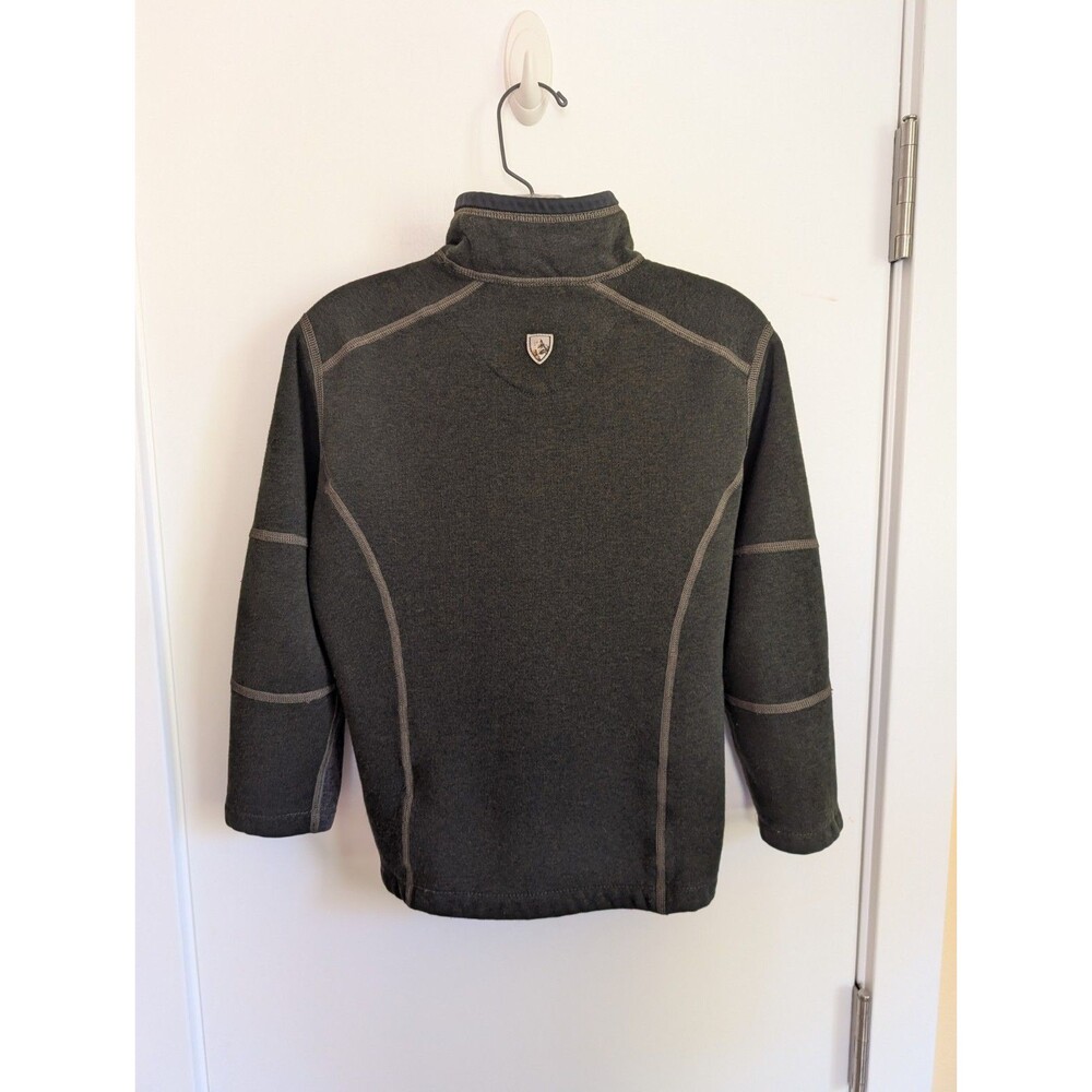 KUHL Kashmira Quarter Zip Fleece Sweater Kids Boys XS 5-6 Green Gorpcore Camping - Picture 3 of 10